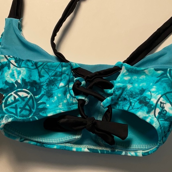 B6 Hot Topic Supernatural Bikini Top XS and S with Adjustable Tie Back Straps - Picture 3 of 6